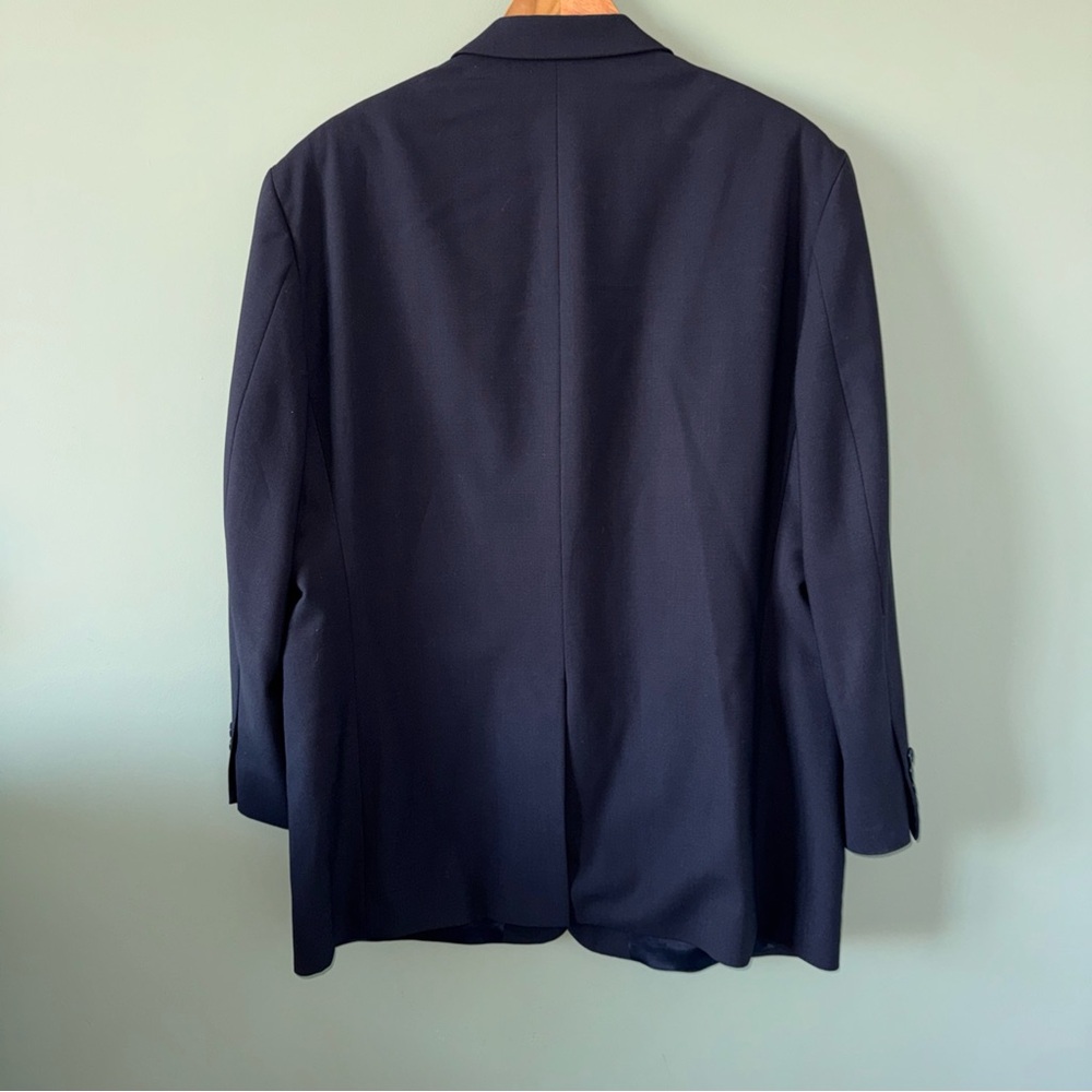Brooks Brothers 346 Stretch Wool Blazer Jacket Men 46R Modern Business Navy Blue - Picture 7 of 13